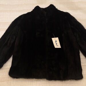 Saga Furs Classic Black mink coat